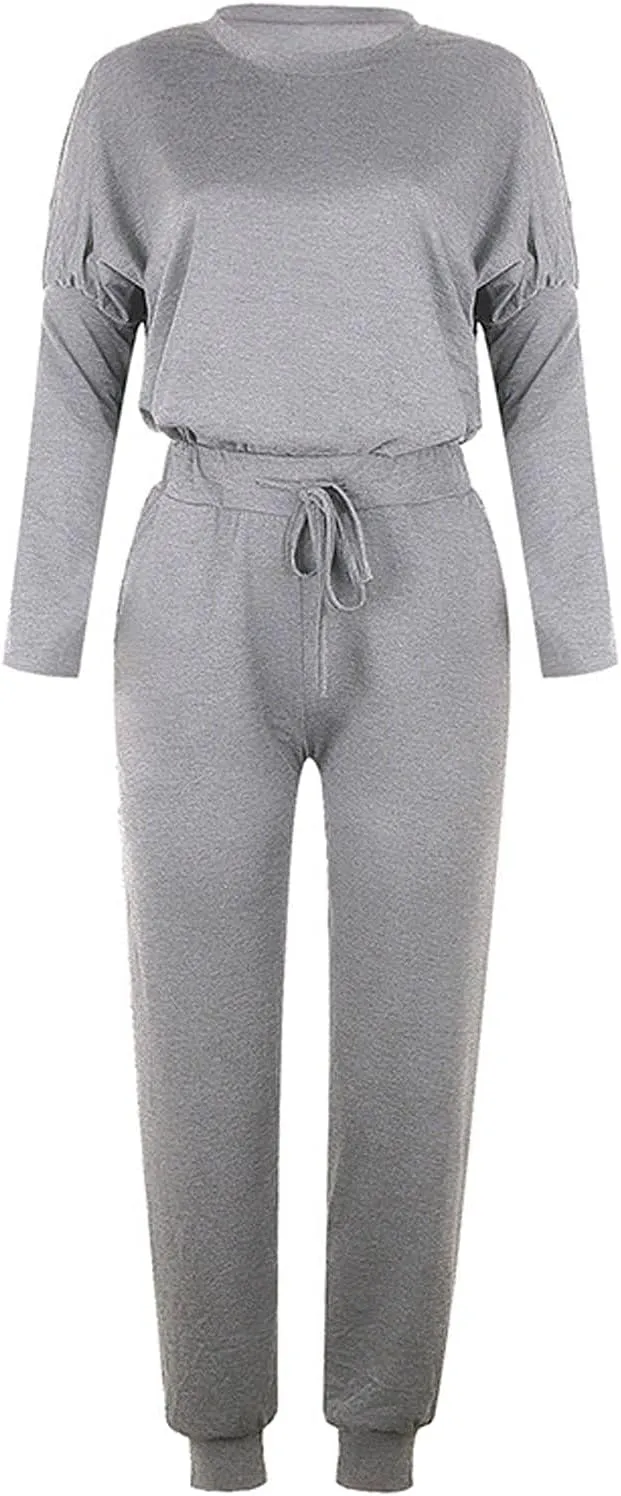 2 Piece Outfits for Women Sweatsuit Long Sleeve Pullover Top with Jogger Sweatpants Fall Fashion Loungewear Set