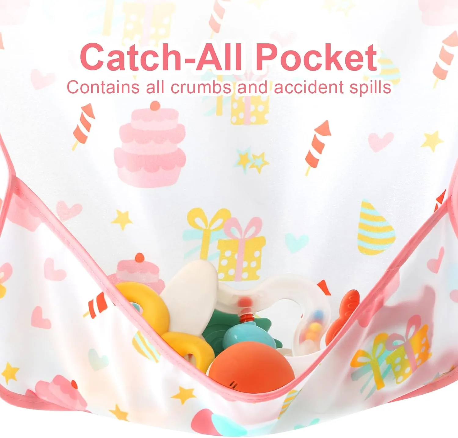Accmor 5 Pack Long Sleeve Baby Bibs, Waterproof Sleeved Bib Smock for Baby Toddler 6-36 Months