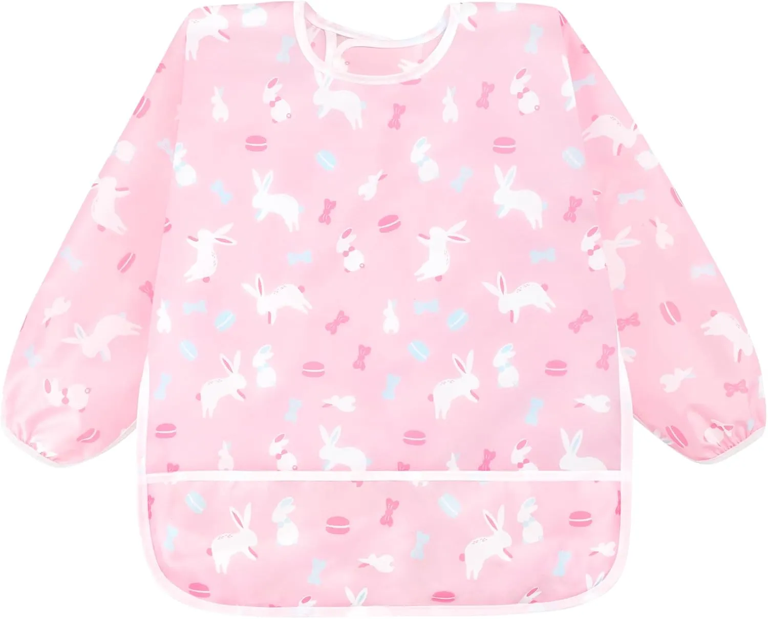 Accmor 5 Pack Long Sleeve Baby Bibs, Waterproof Sleeved Bib Smock for Baby Toddler 6-36 Months