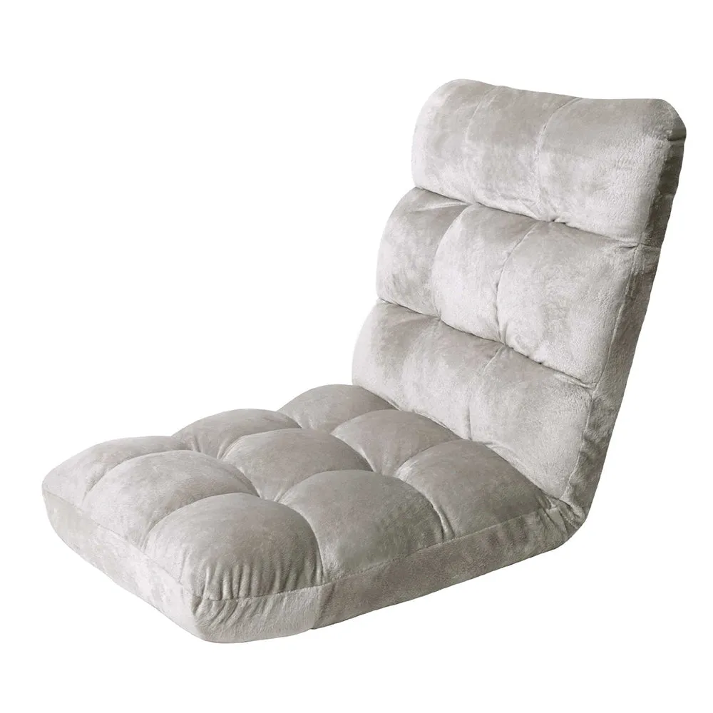 Adjustable Flannel Lounge Sofa Bed, 14 Positions - Artiss