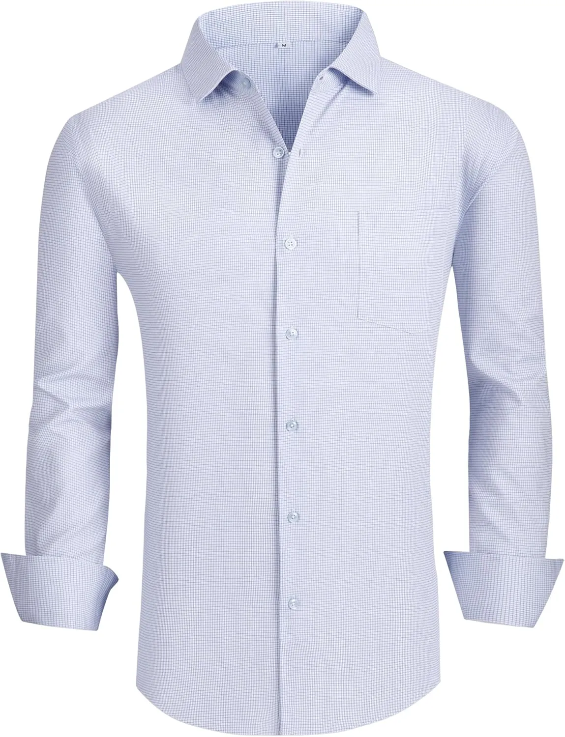 Alex Vando Mens Bamboo Dress Shirts Wrinkle Free Regular Fit Stretch Button Down Shirt