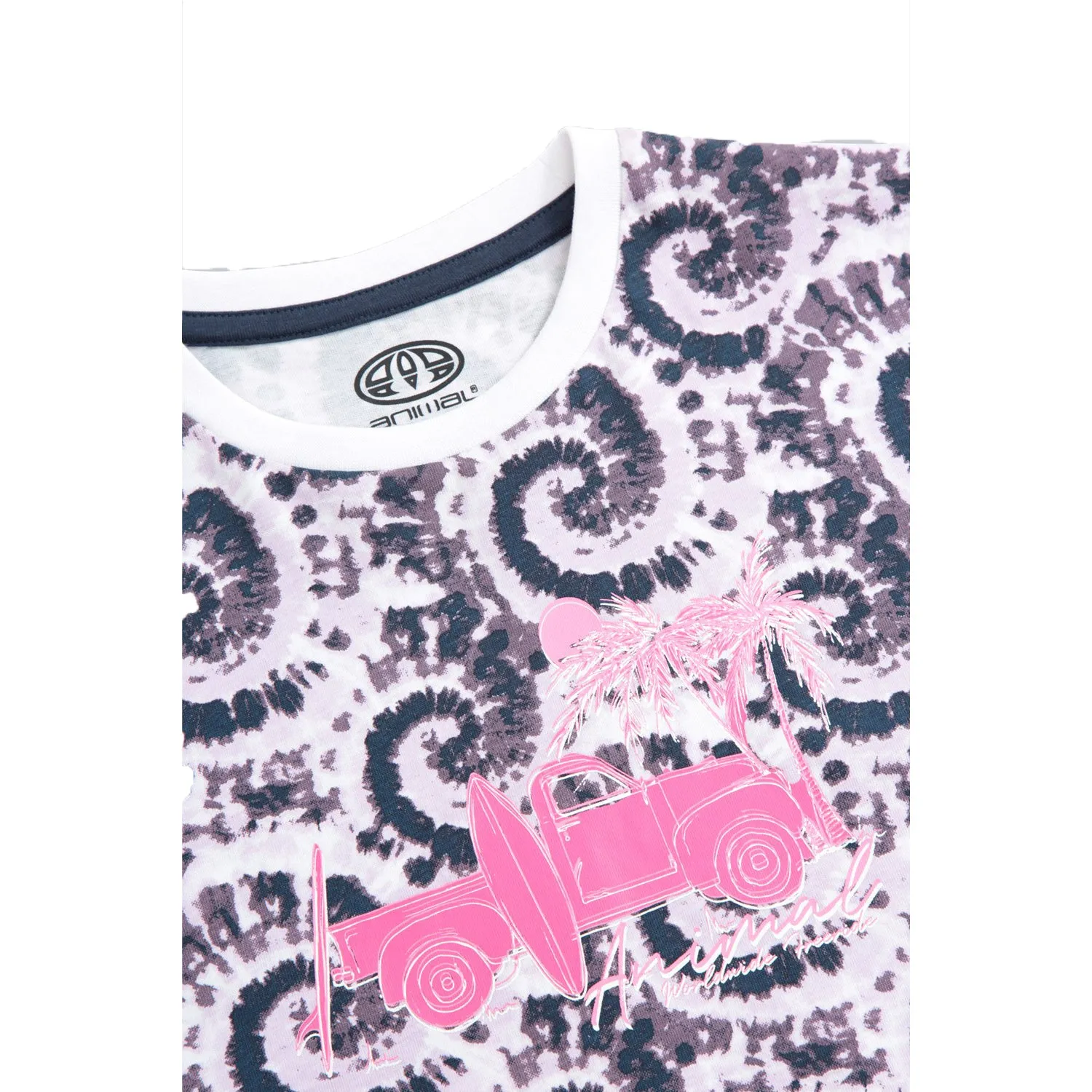 Animal Childrens/Kids Elane Tie Dye Organic Cropped T-Shirt