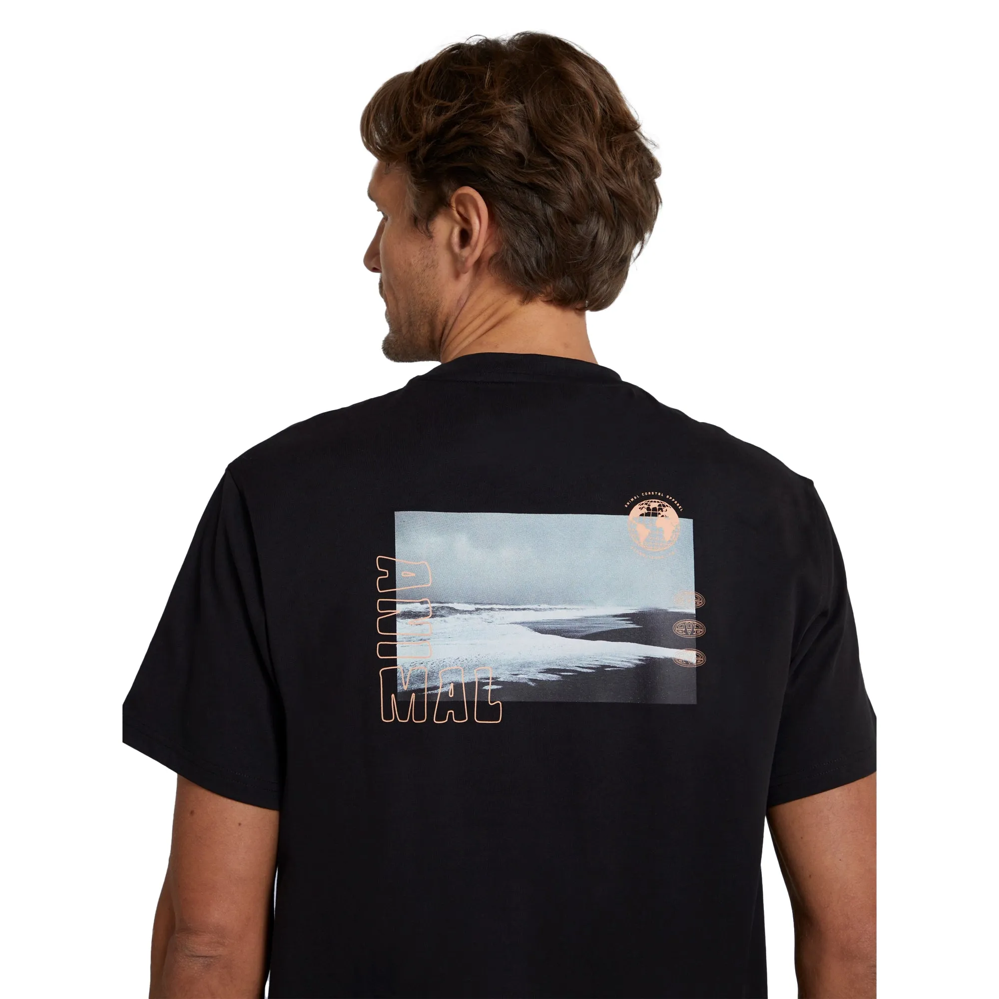 Animal Mens Chase Back Print Organic Relaxed Fit T-Shirt