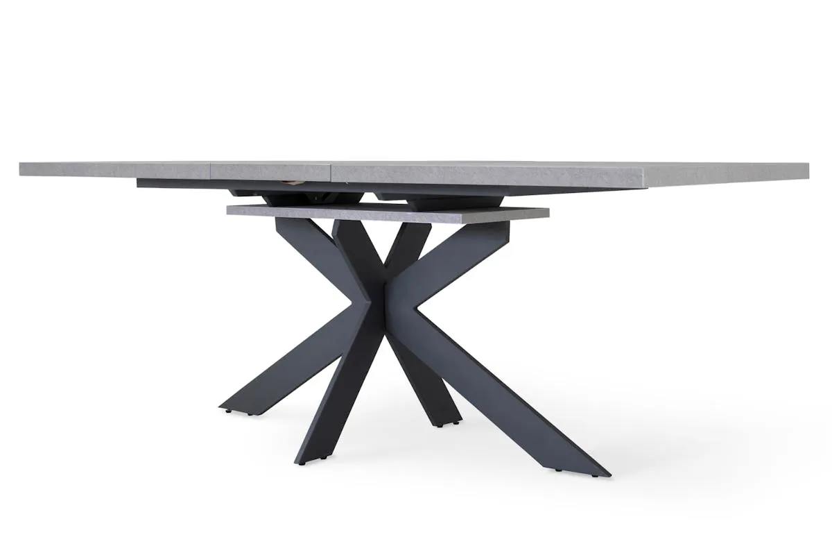 Ark Rectangular Extending Dining Table | Grey