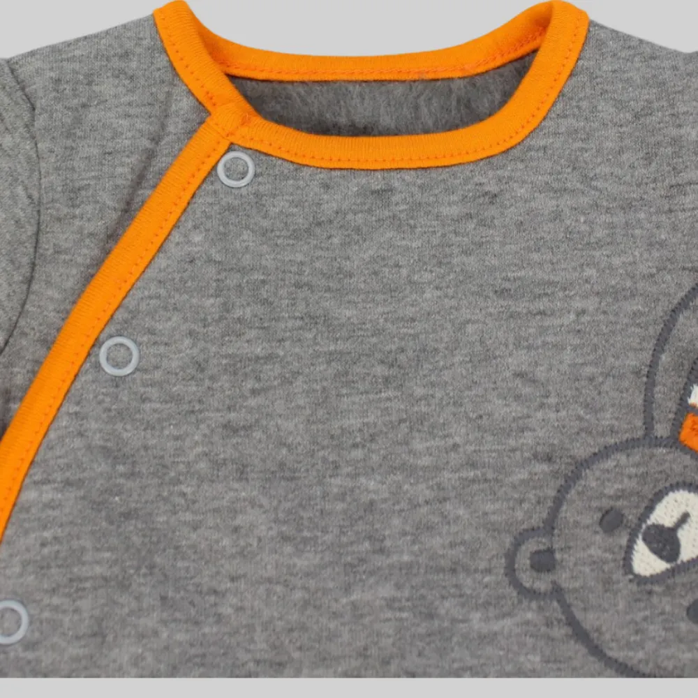 Baller Bear Long-Sleeved Baby Footie