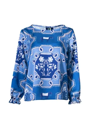 Caravelle Blouse | Veranda Print | Blue