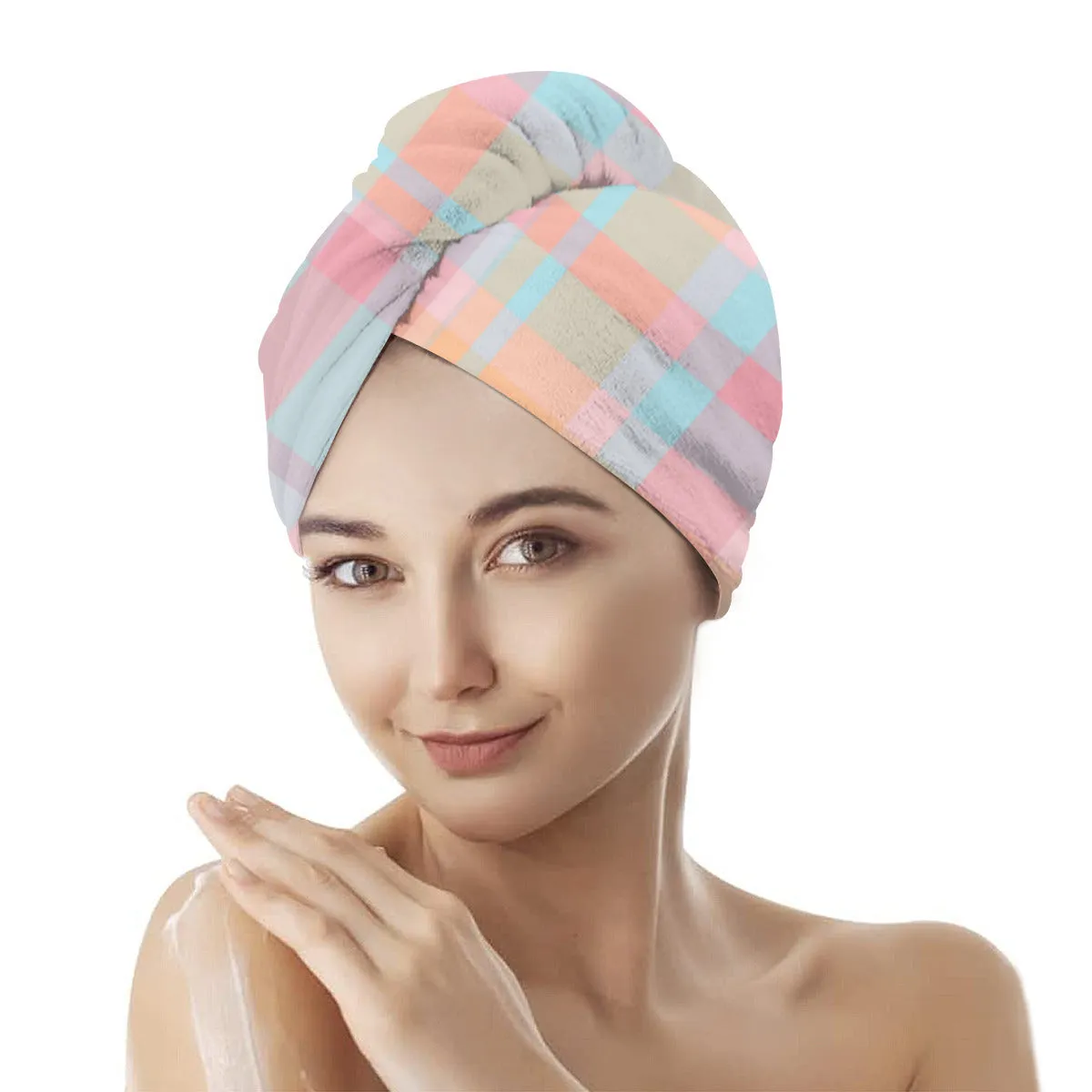 Colorful Plaid Hair Wrap