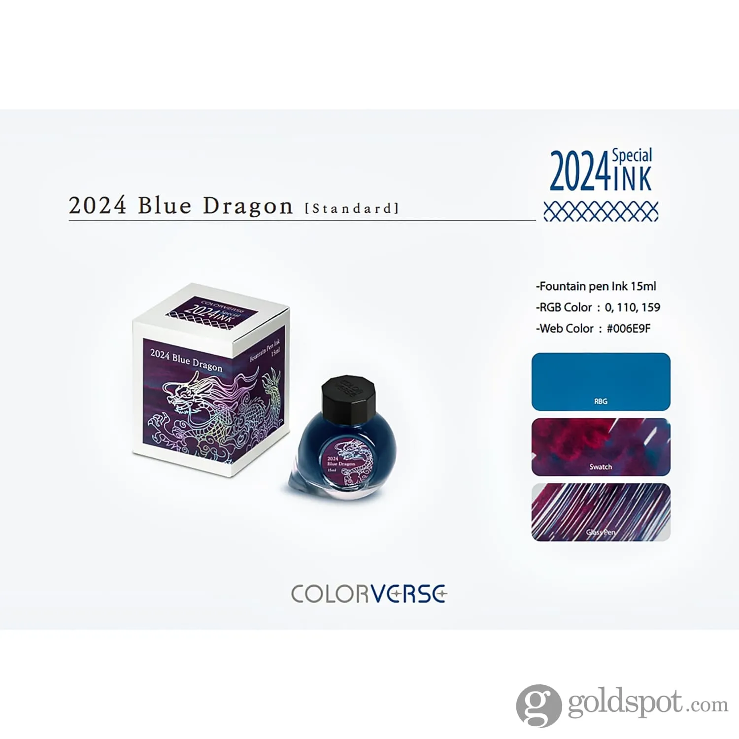 Colorverse 2024 Special Series Bottled Ink in Blue Dragon Standard - 15mL