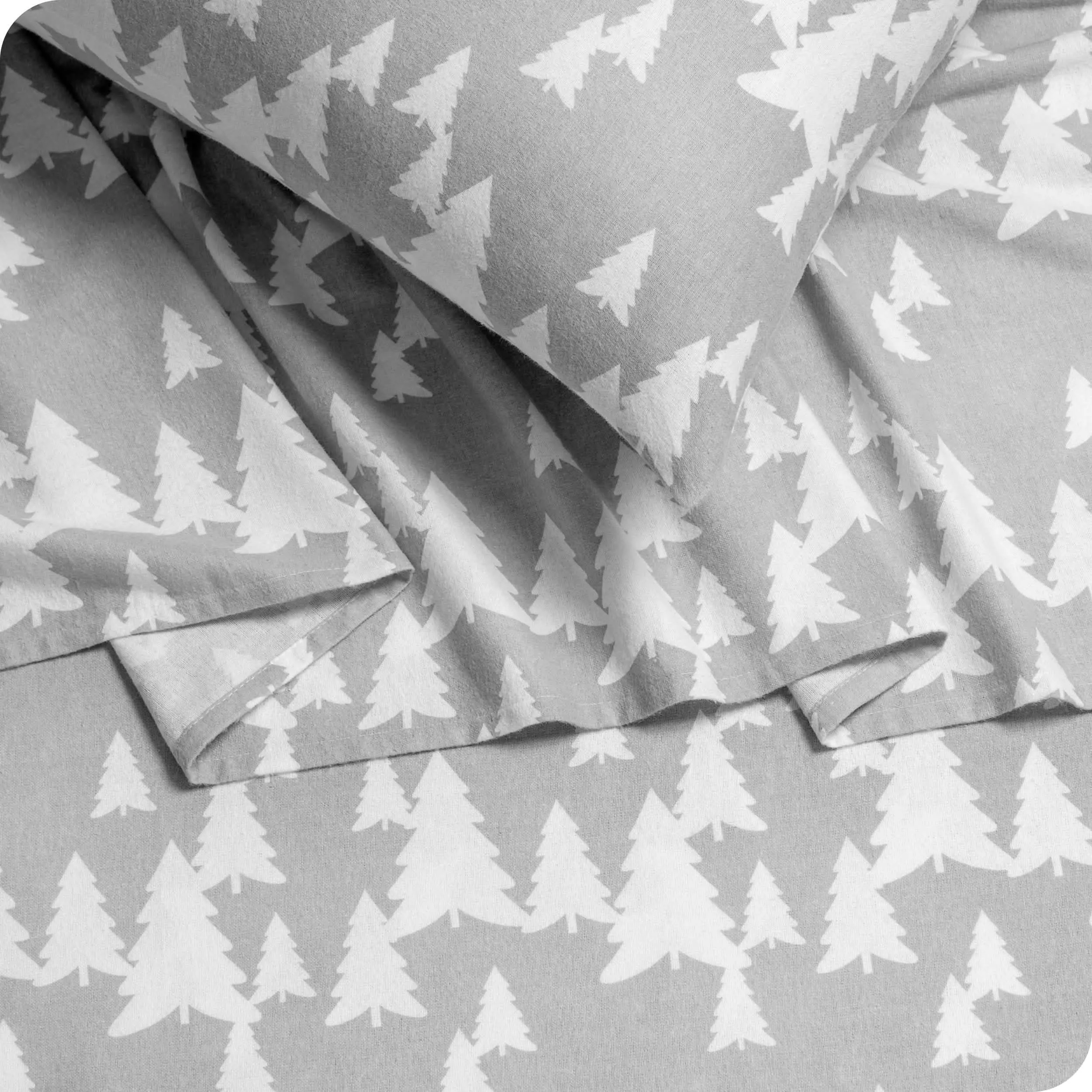 Cotton Flannel Sheet Set - Winter Trees