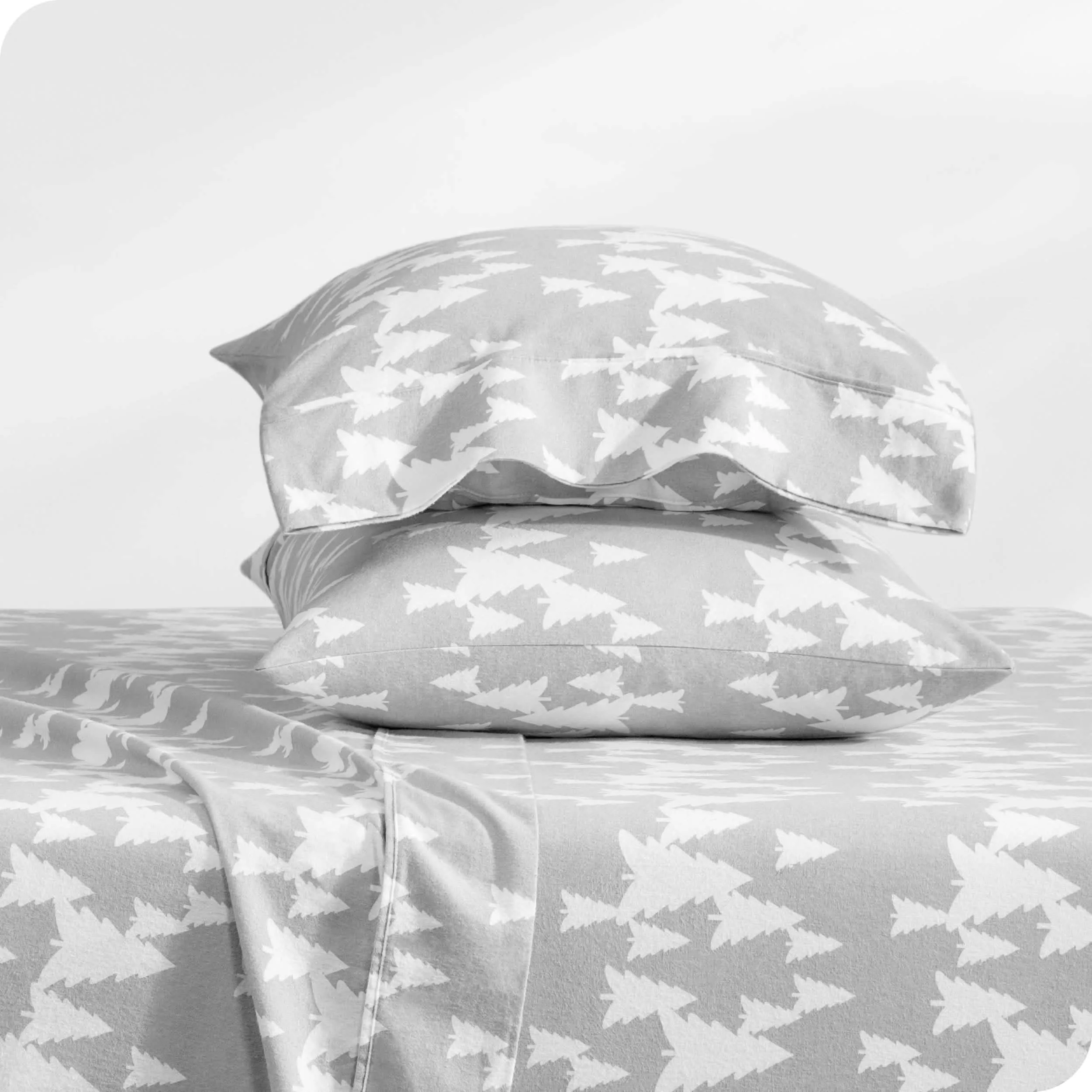 Cotton Flannel Sheet Set - Winter Trees