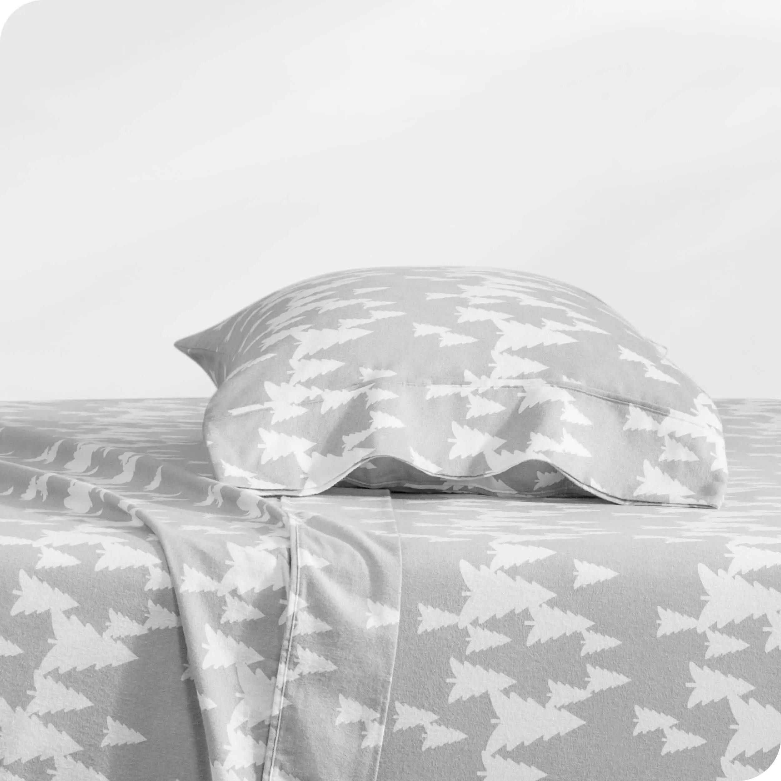 Cotton Flannel Sheet Set - Winter Trees