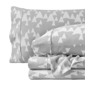 Cotton Flannel Sheet Set - Winter Trees