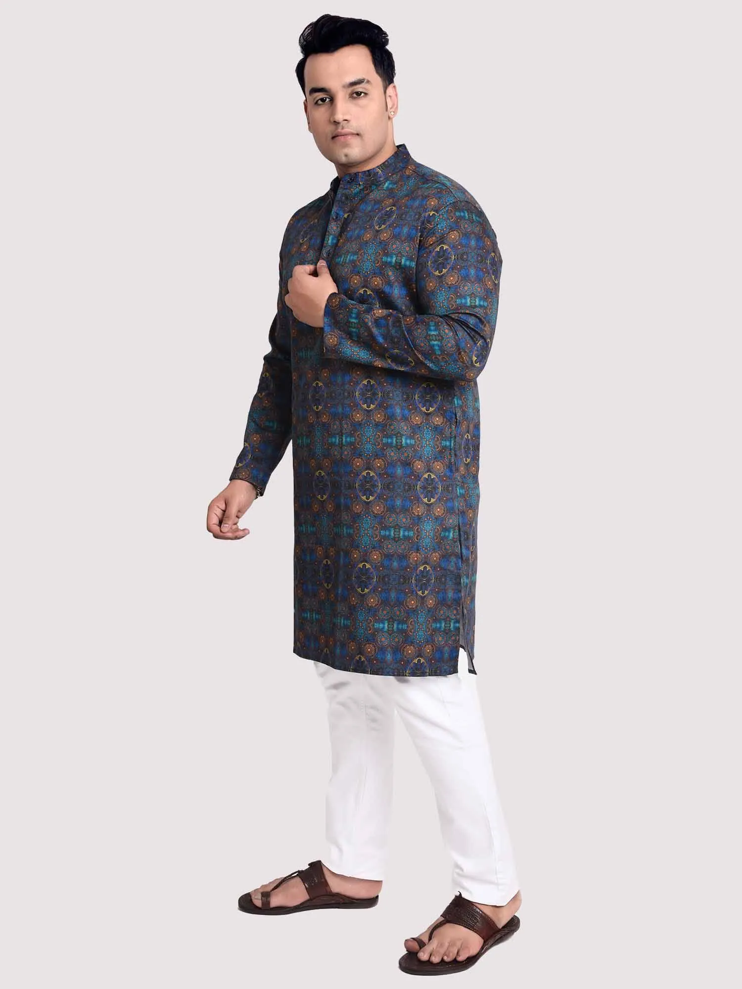 Dark Magic Digital Printed Kurta Men's Plus Size