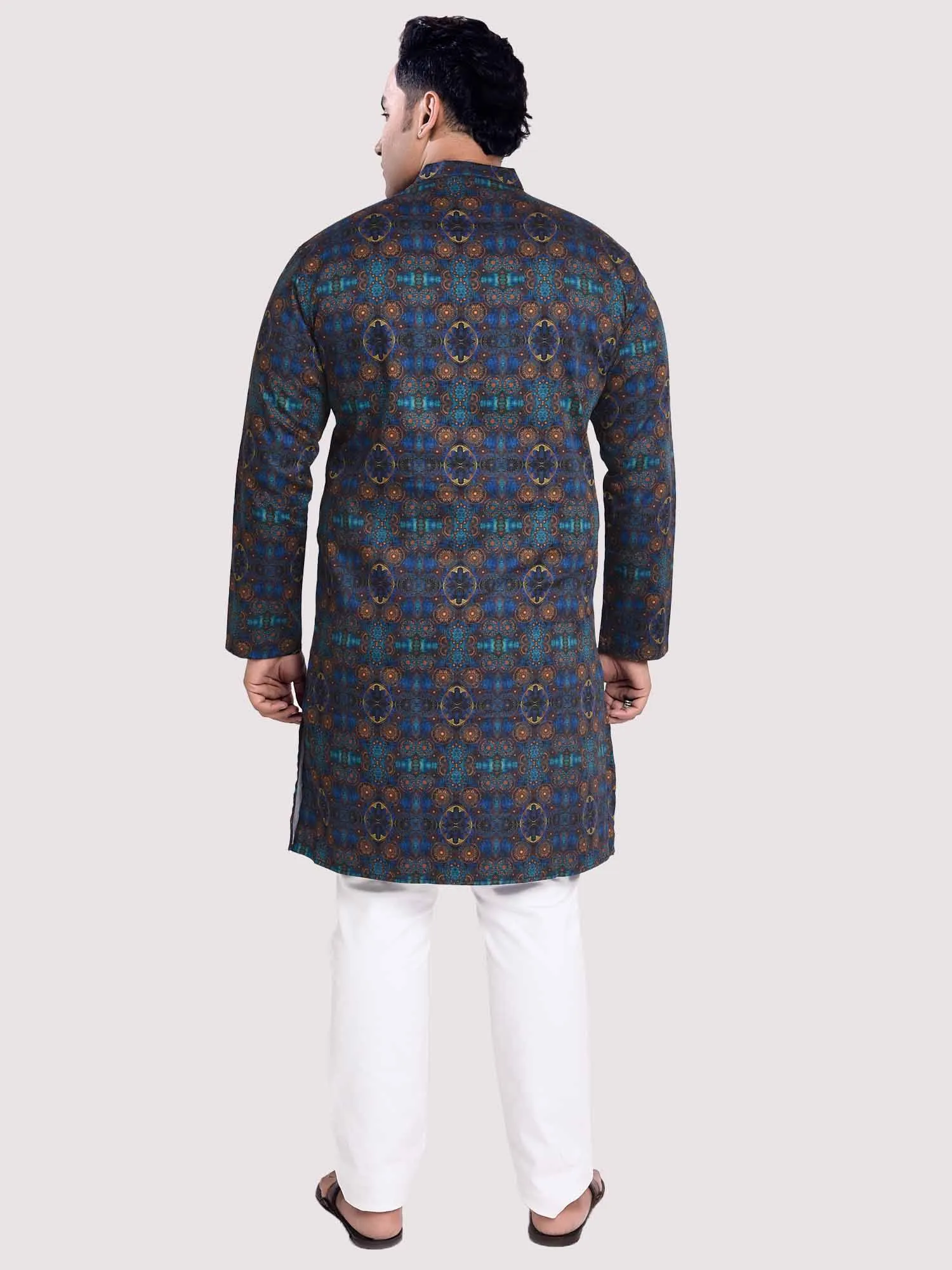 Dark Magic Digital Printed Kurta Men's Plus Size