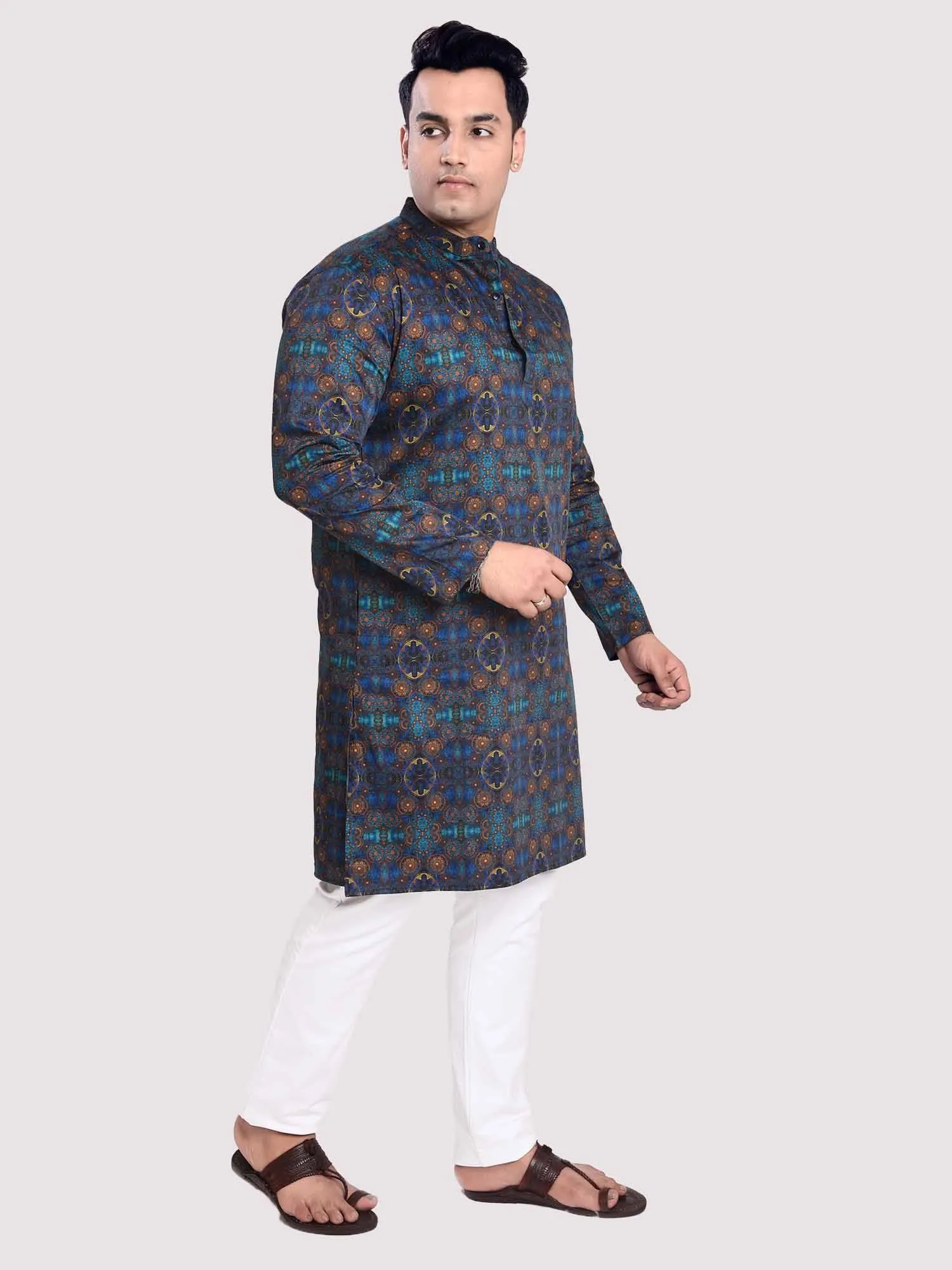 Dark Magic Digital Printed Kurta Men's Plus Size