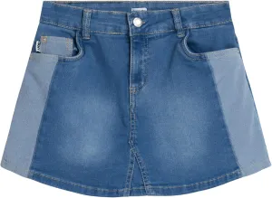 DKNY Girls' Denim Skort - High-Waisted Casual Everyday Mini Skort Skirts for Girls with Pockets (Sizes: 7-16)