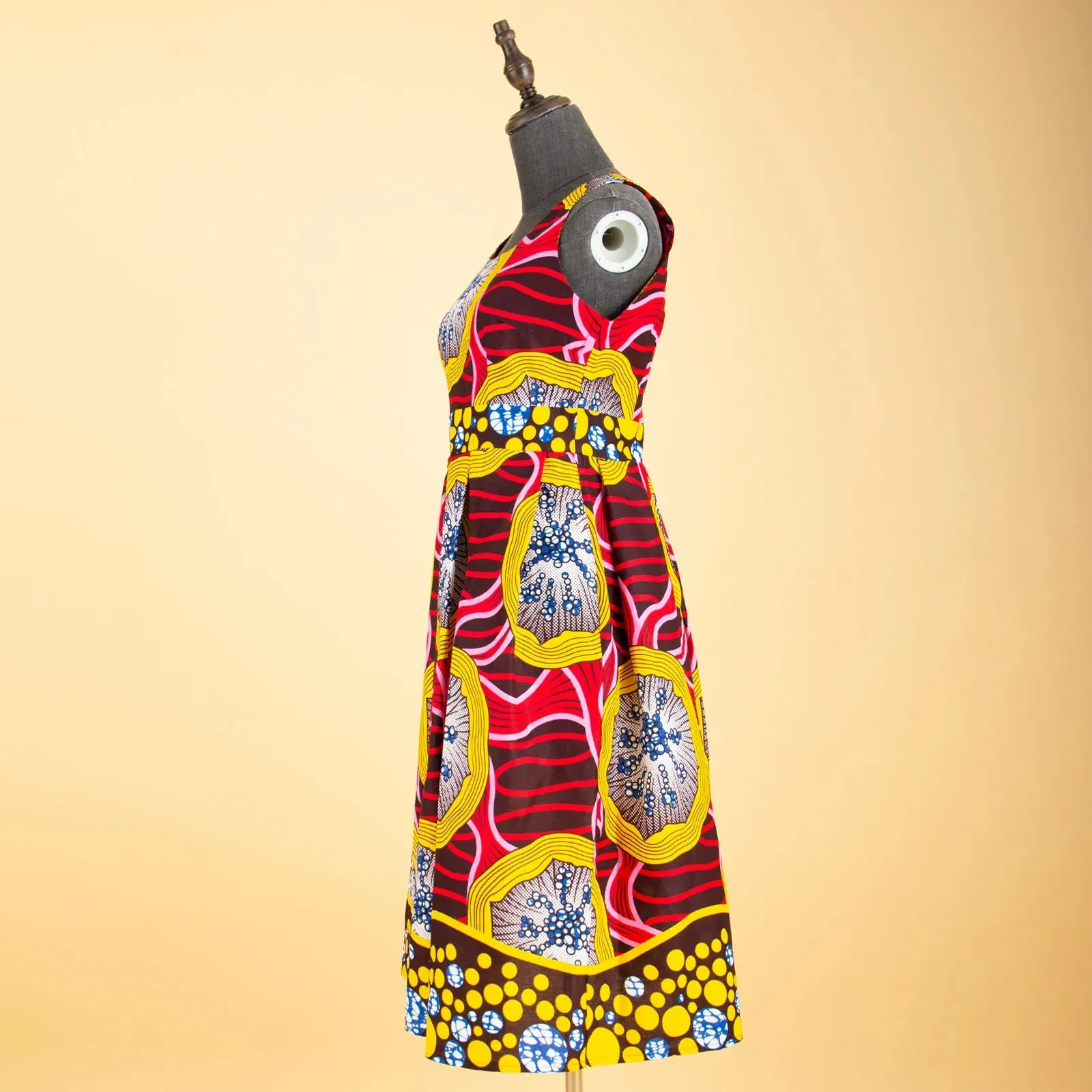 Elegant Sleeveless African Print Dress - Prolyf Styles