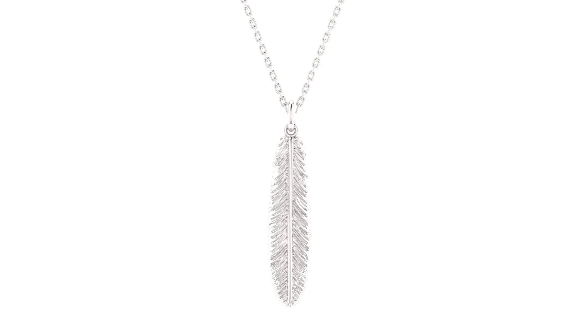 Feather Pendant - Sterling Silver