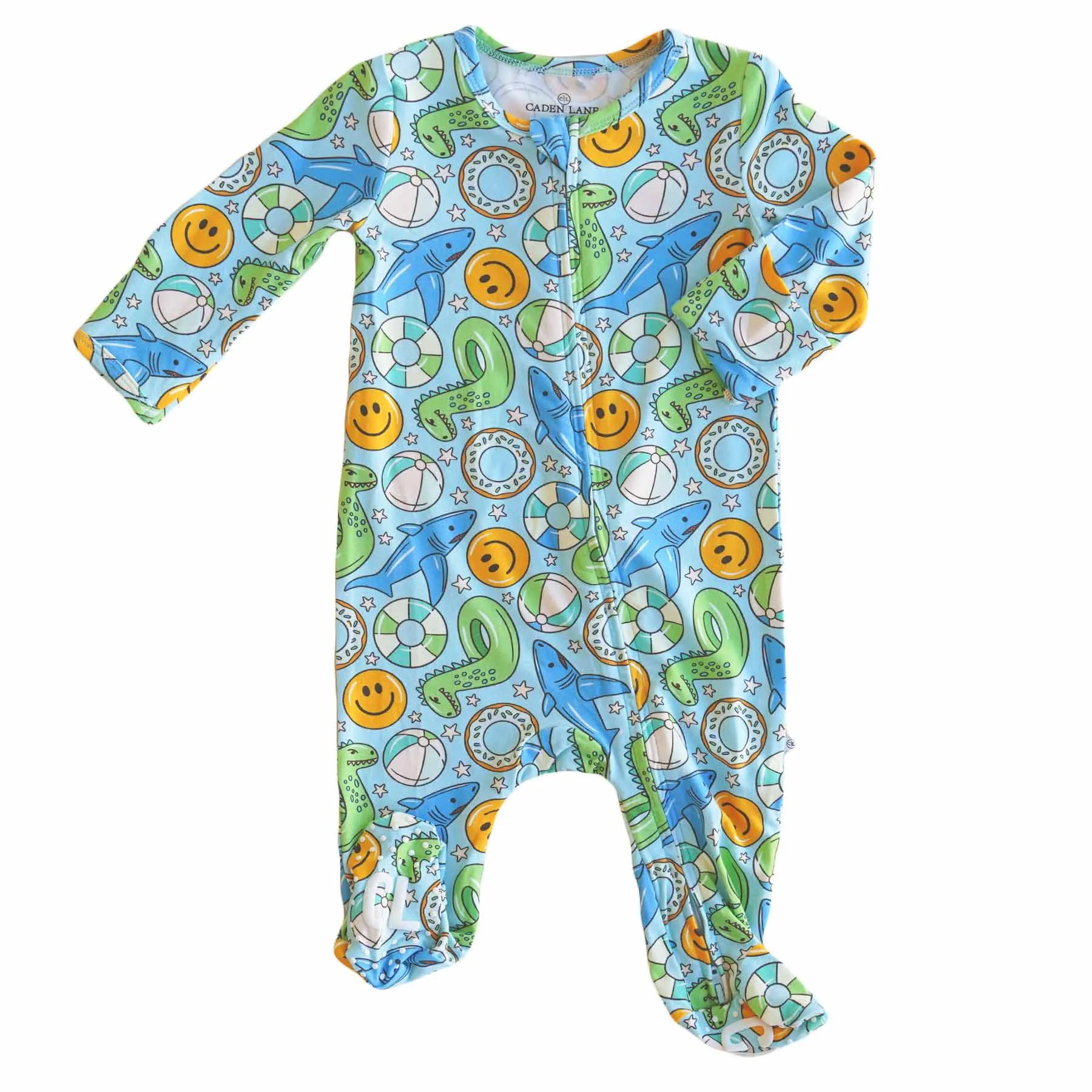 Floatie Friends Zipper Footie | Blue