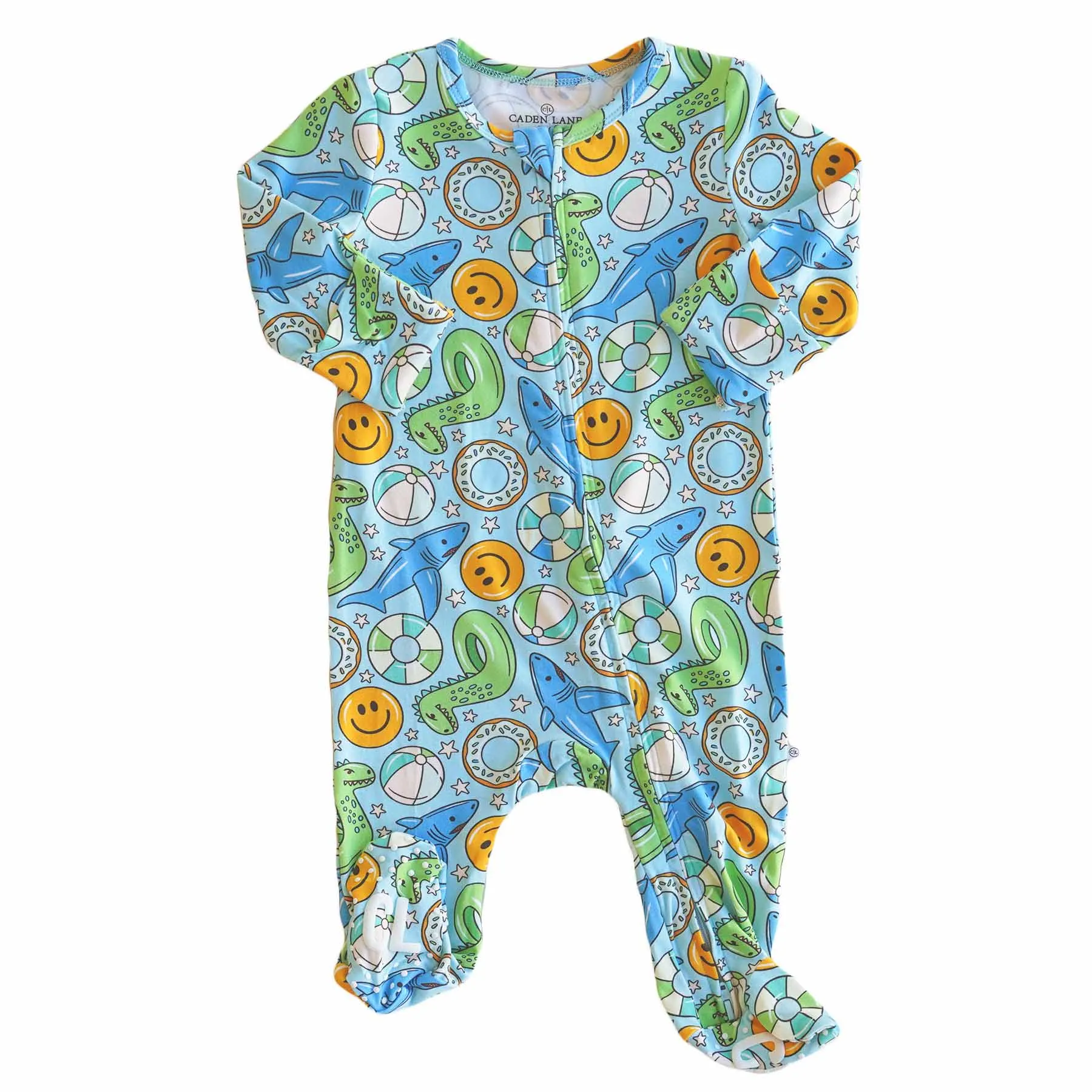 Floatie Friends Zipper Footie | Blue