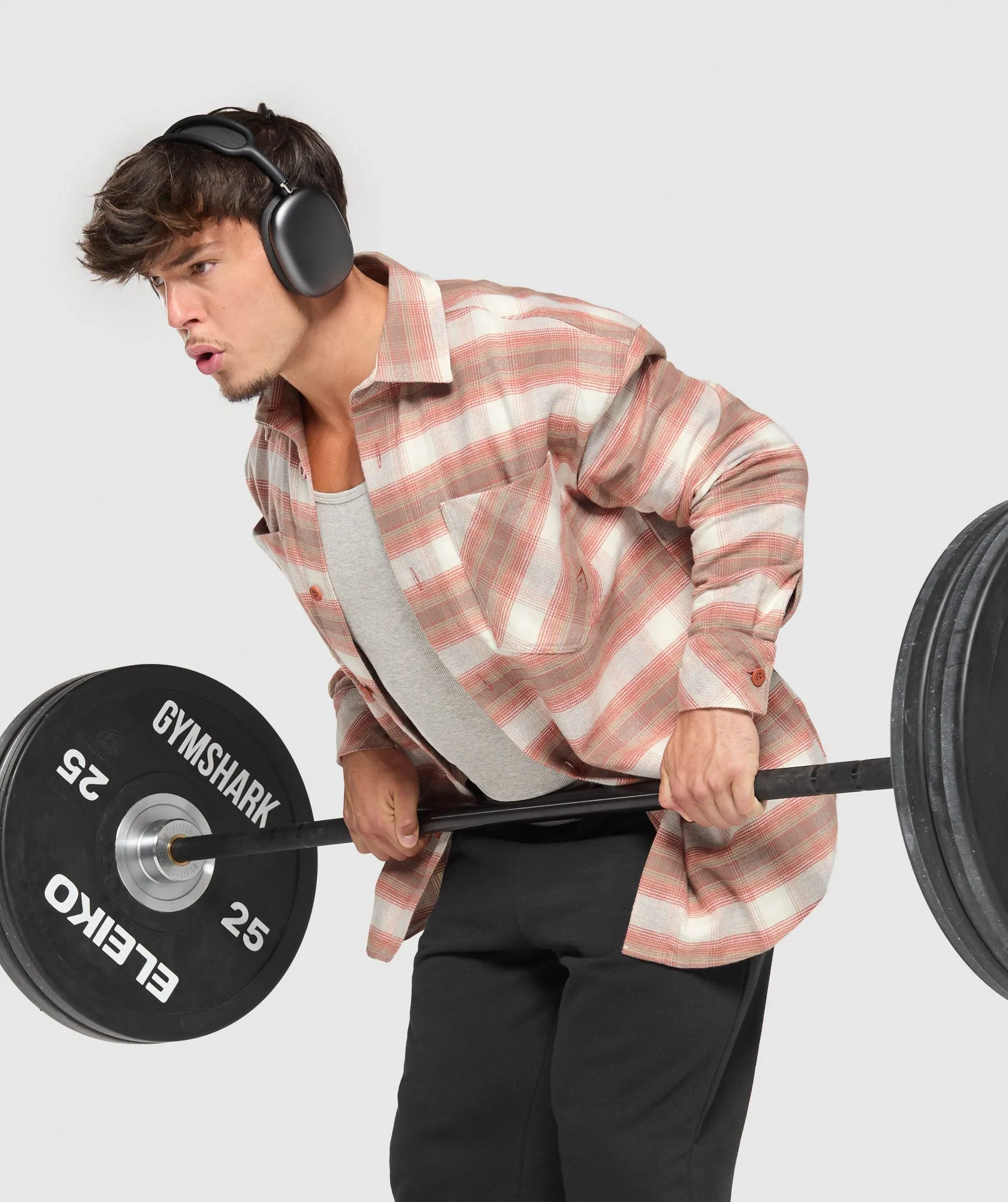 Gymshark Flannel Shirt - Soft White