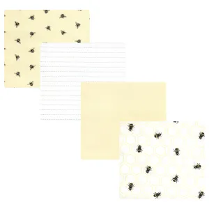 Hudson Baby Cotton Flannel Receiving Blankets, Honey Bee
