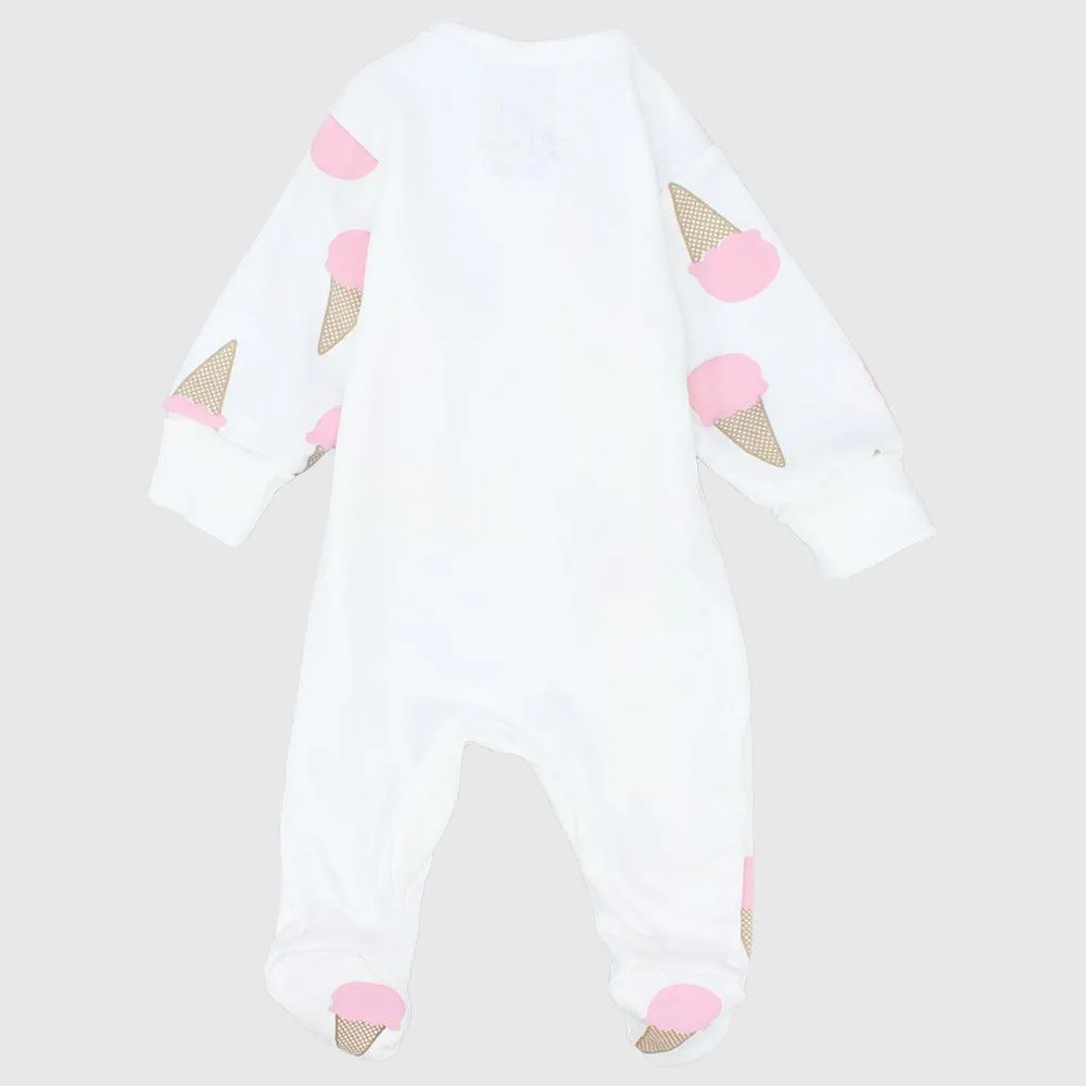 Ice Cream Long-Sleeved Baby Footie