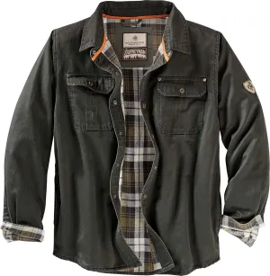 Legendary Whitetails Journeyman Shirt Jacket, Flannel Lined Shacket for Men, Water-Resistant Coat Rugged Fall Clothing