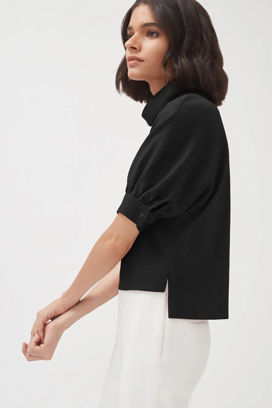 Linen Dolman Sleeve Top