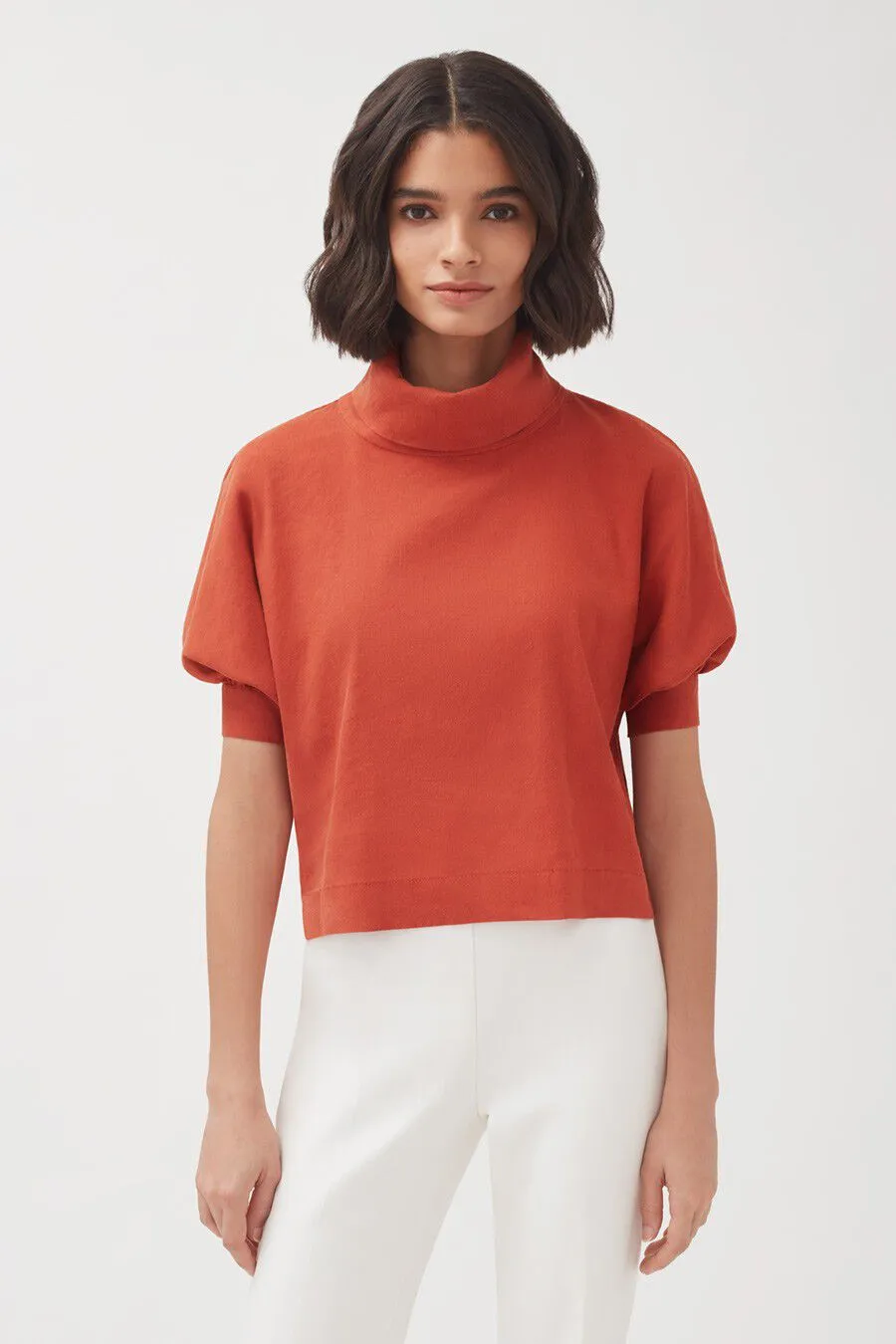 Linen Dolman Sleeve Top