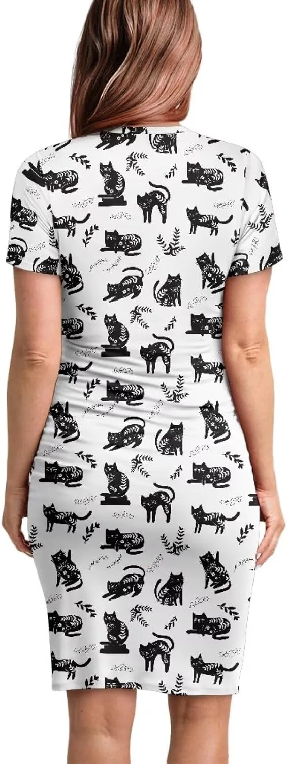 Maternity Dresses for Women,Women's Pregnancy Dress for Photoshoot,Short Sleeve Shirt Dress,Maternity Essentials