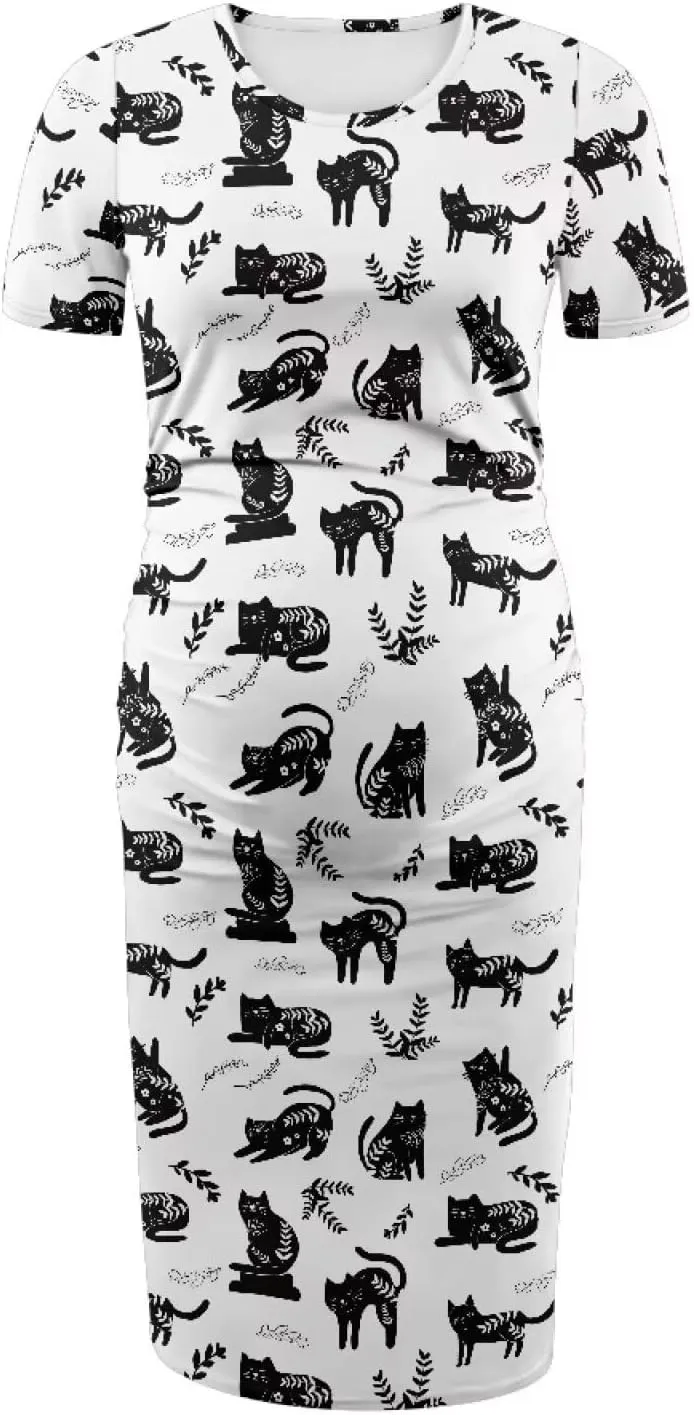 Maternity Dresses for Women,Women's Pregnancy Dress for Photoshoot,Short Sleeve Shirt Dress,Maternity Essentials