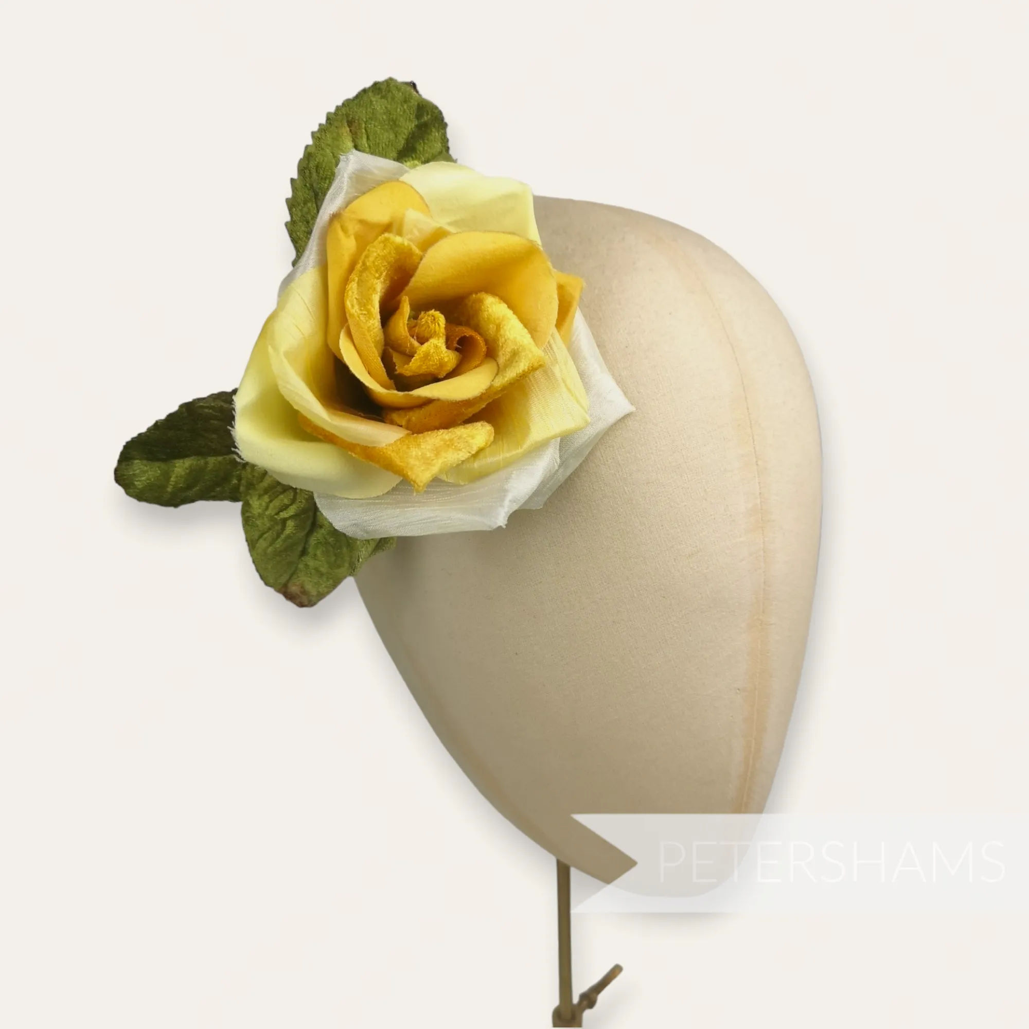 'Meghan' 10cm Silk, Velvet and Suede Rose Flower Mount