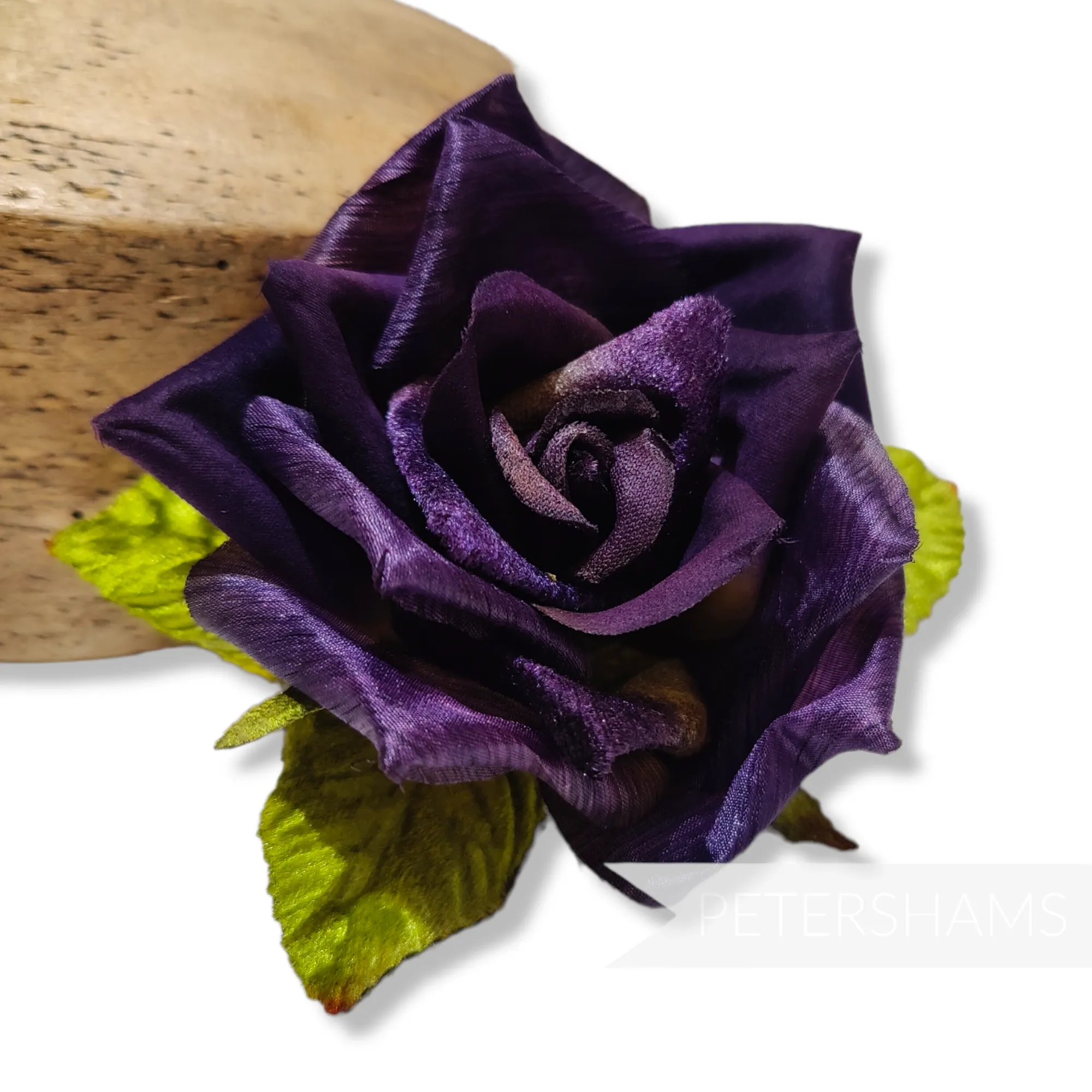 'Meghan' 10cm Silk, Velvet and Suede Rose Flower Mount