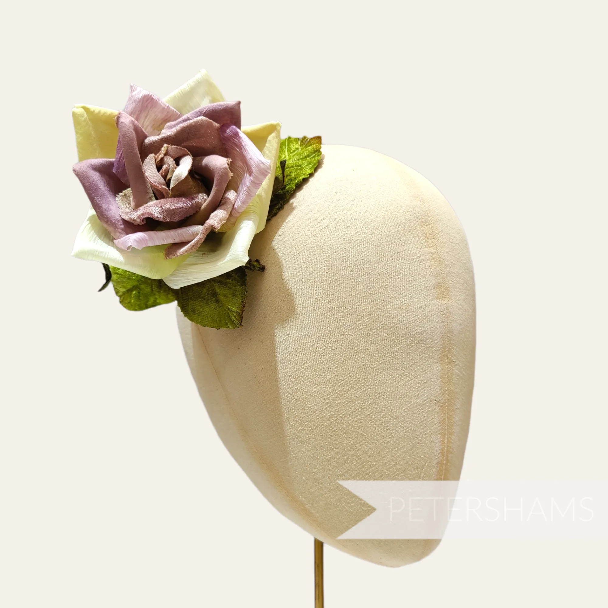 'Meghan' 10cm Silk, Velvet and Suede Rose Flower Mount