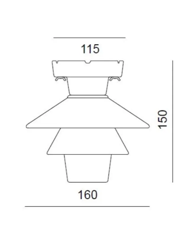Modern Tuscan Ceramic Fixed Ceiling Light