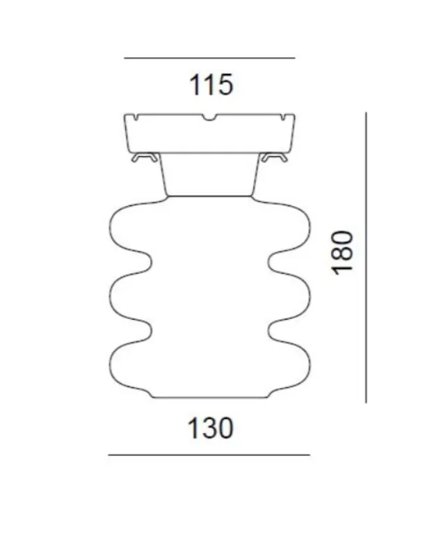 Modern Tuscan Ceramic Fixed Ceiling Light