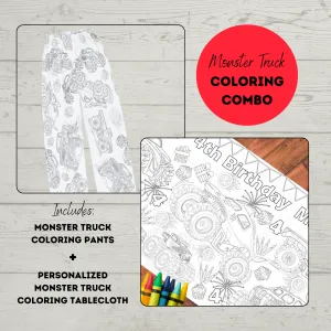 Monster Truck Coloring Combo