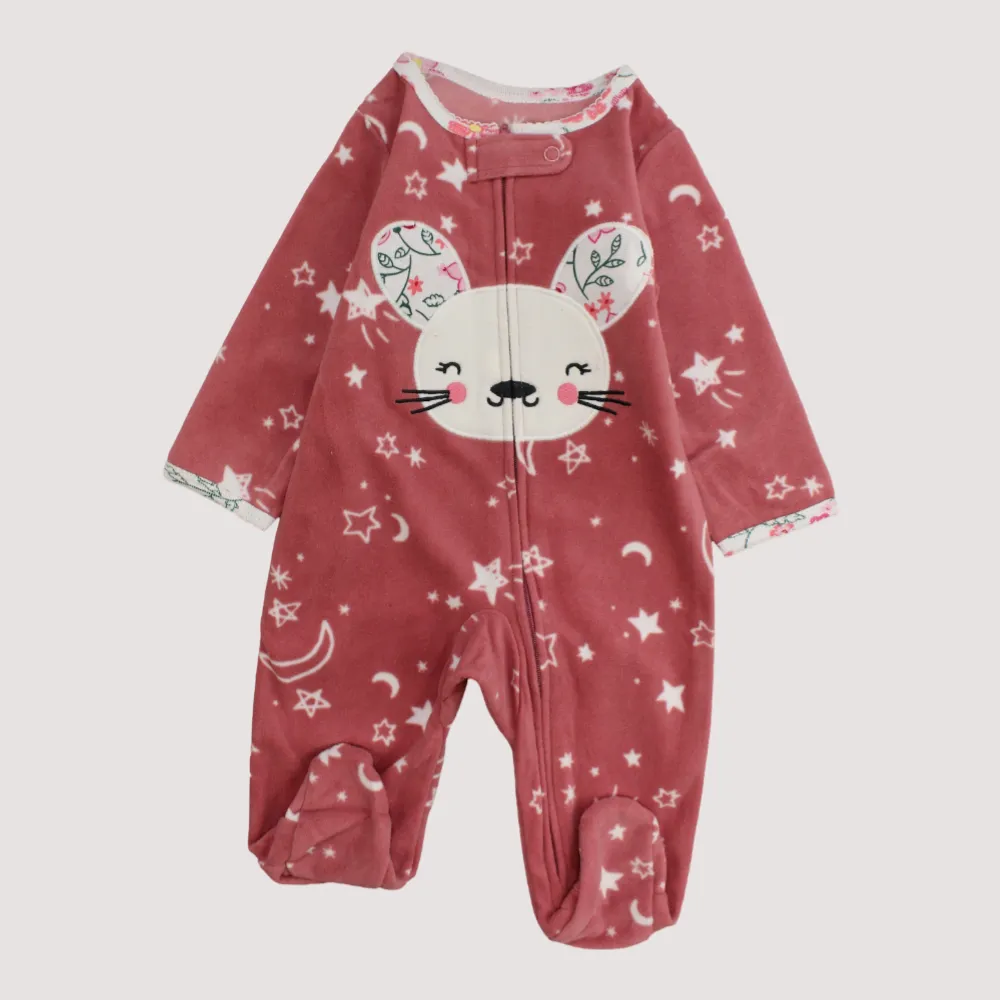 Mouse Head Long-Sleeved Baby Footie