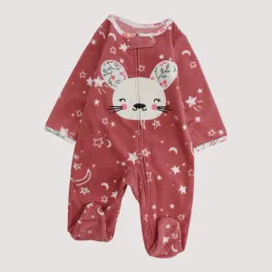 Mouse Head Long-Sleeved Baby Footie