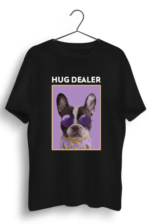 Paytm Exclusive - Hug Dealer Graphic Printed Black Tshirt