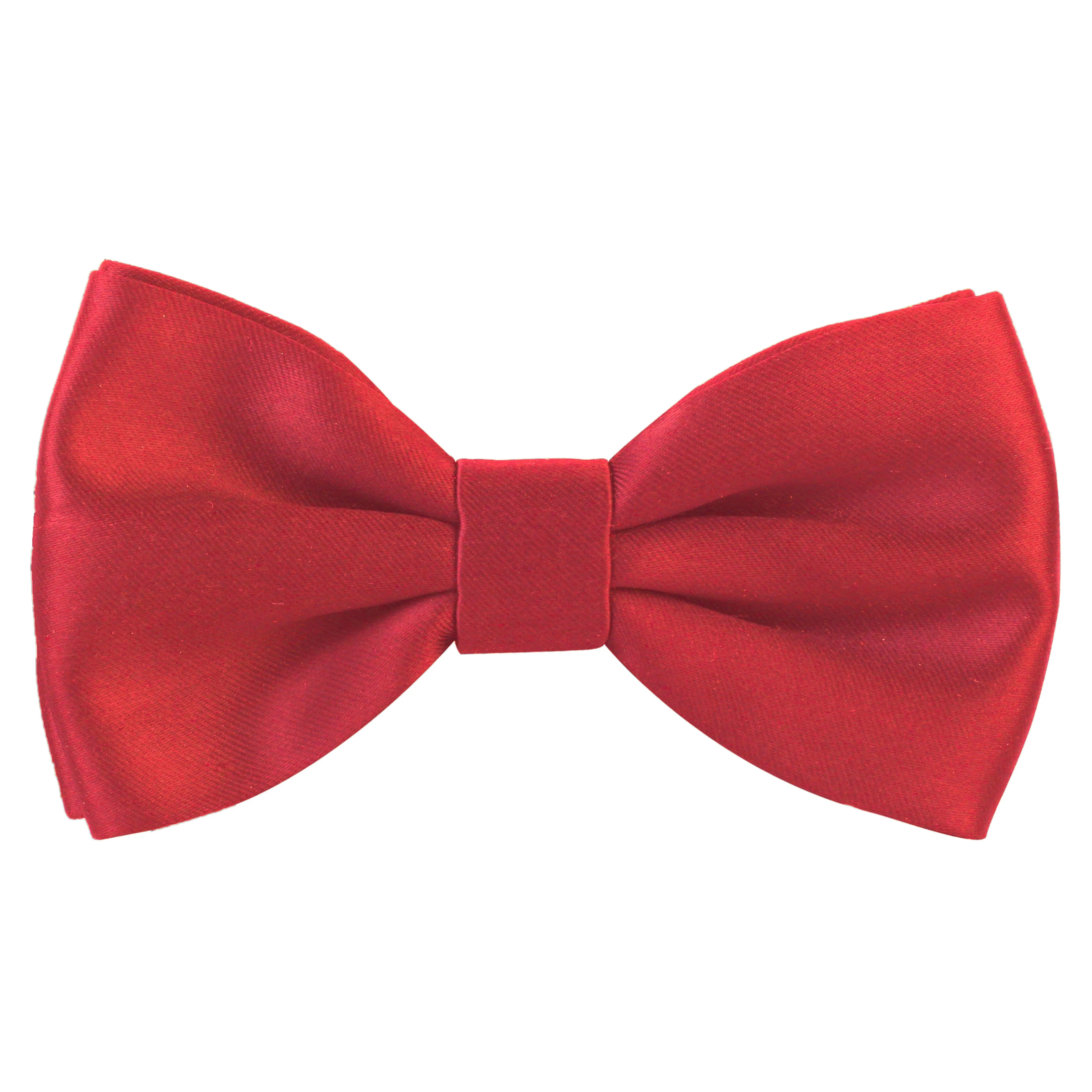 Peluche Essential  Red Coloured Cotton Bow Tie For Men