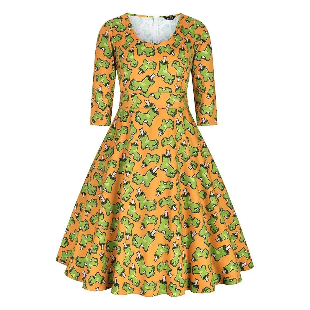 Phoebe Dress - Frankies Foot Orange