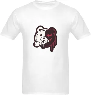 Pink Bear Graffiti Style 100% Cotton Men's T-Shirt Streetwear Fashion Casual Loose Fit Oversized Tee Urban Style
