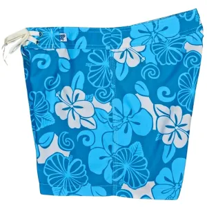 "Dream Girl" Board Shorts - Regular Rise / 5" Inseam (Blue)
