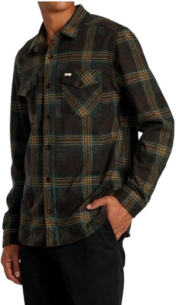 RVCA Men's Thatll Work Flannel Long Sleeve Woven Shirt