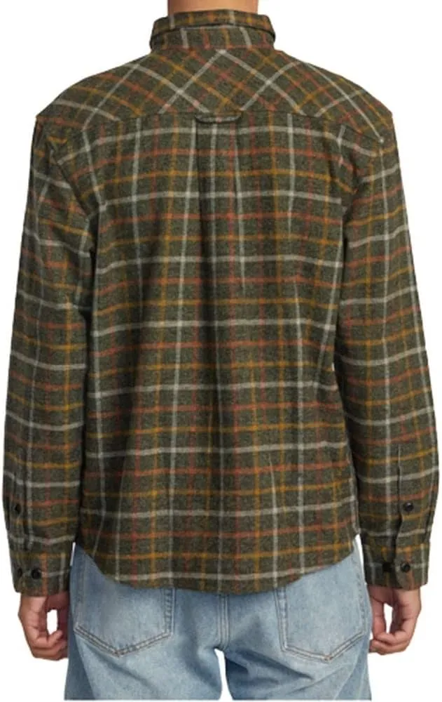 RVCA Men's Thatll Work Flannel Long Sleeve Woven Shirt