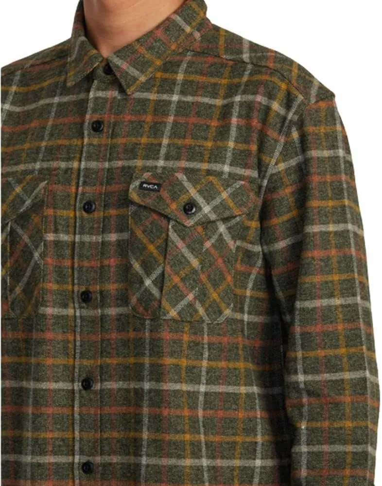 RVCA Men's Thatll Work Flannel Long Sleeve Woven Shirt