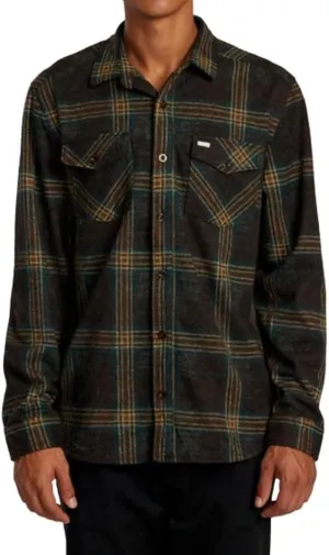 RVCA Men's Thatll Work Flannel Long Sleeve Woven Shirt