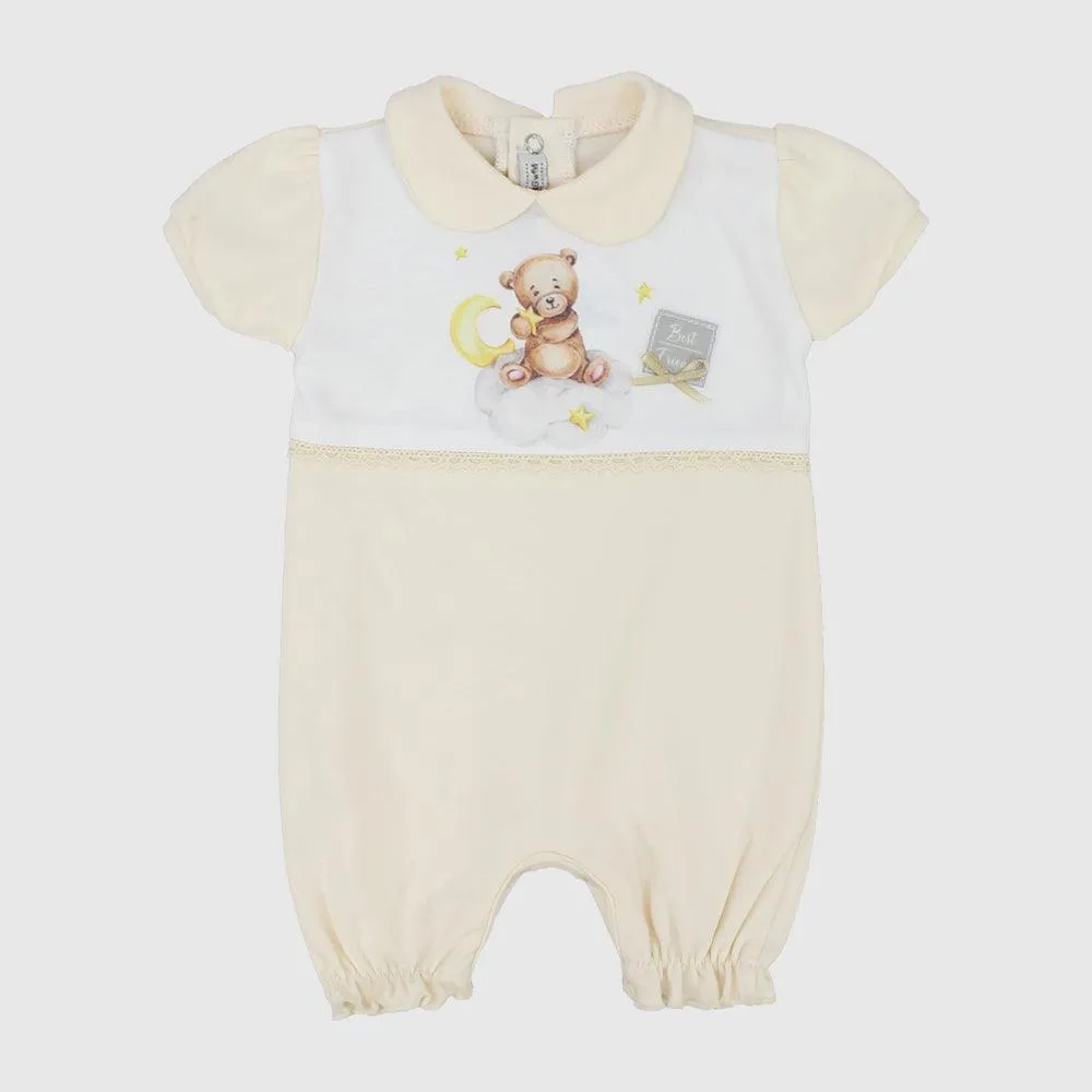 Sleepy Bear Short-Sleeved Romper
